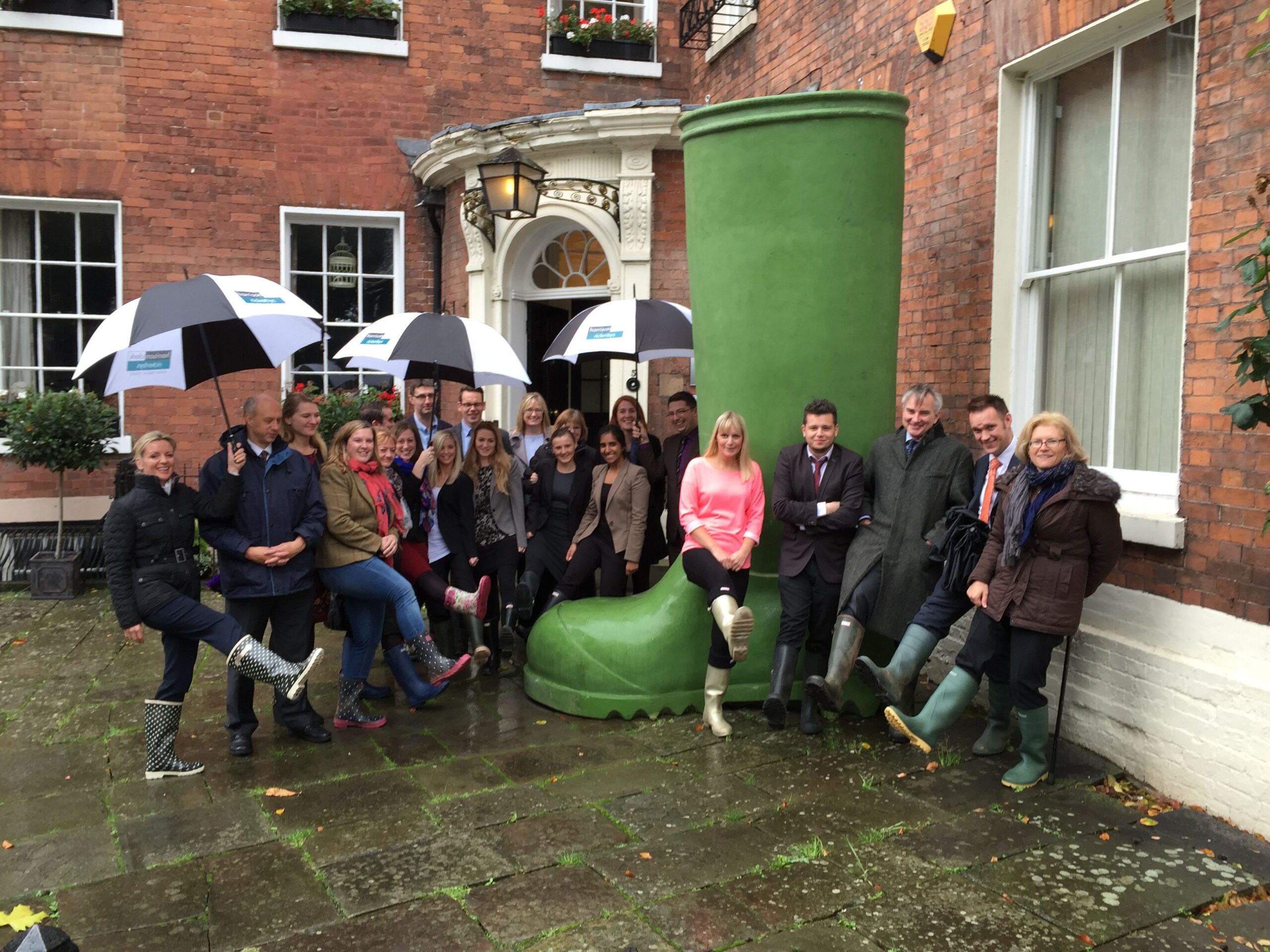 HCR Worcs office with Giant Welly