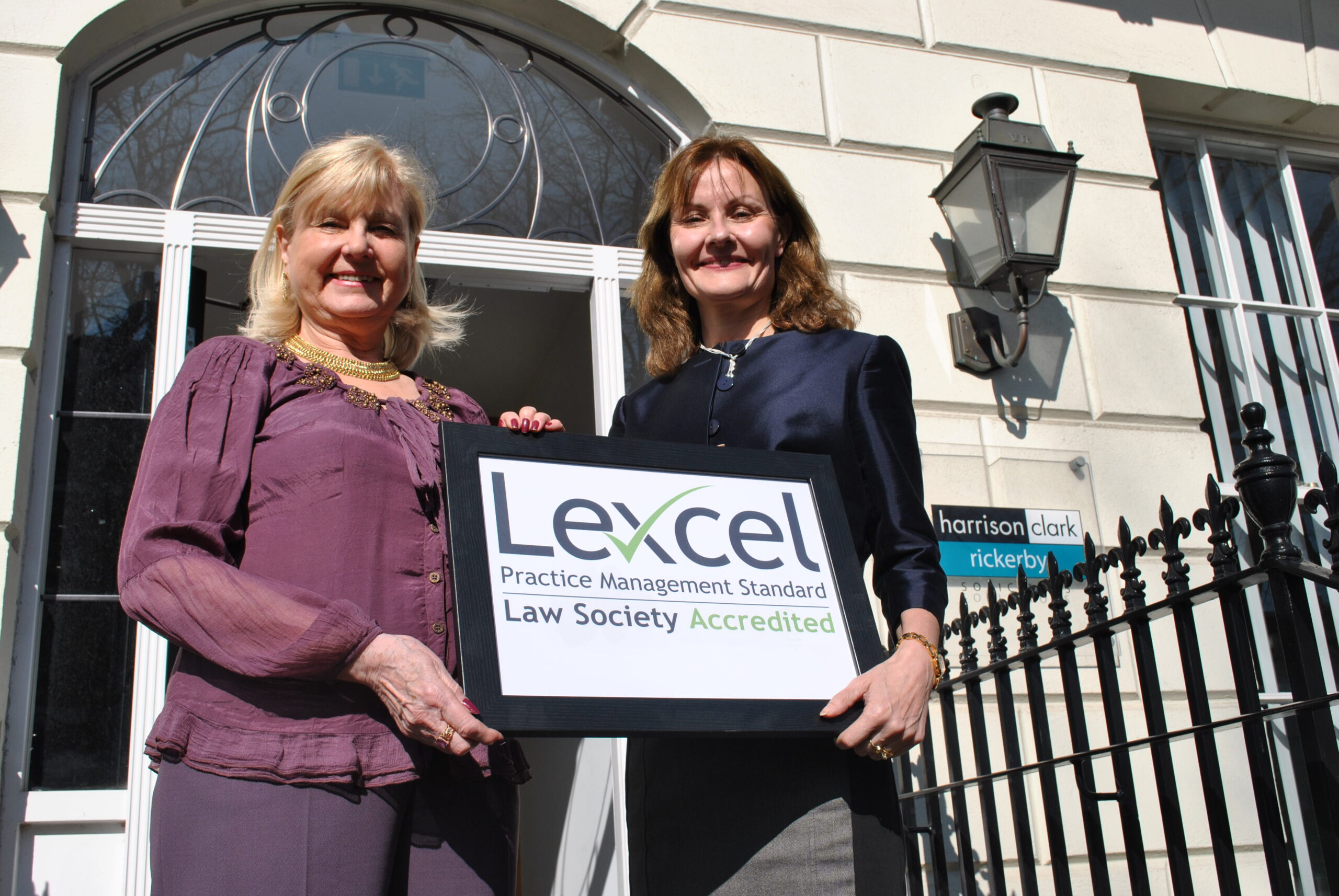 L-R Barbara Marsh, Lexcel and Caroline Irvine, Partner